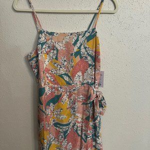 NWT Nine West Tropical Floral Faux Wrap Dress
